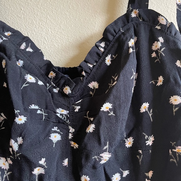Floral Navy cutout jumpsuit - Picture 3 of 5